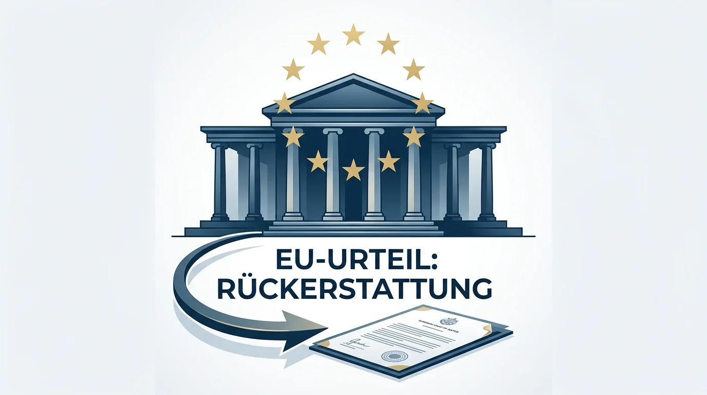 Symbolbild eines europäischen Gerichtsurteils mit Bezug zur Rückforderung von Spielverlusten